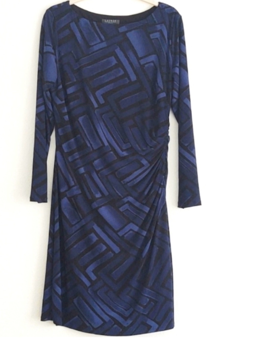 Lauren Ralph Lauren Geometric Dress Blue 16